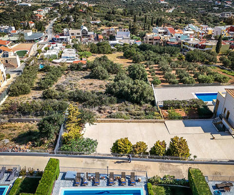 Danae Villas Hersonissos Crete Yellow Villa panoramic view