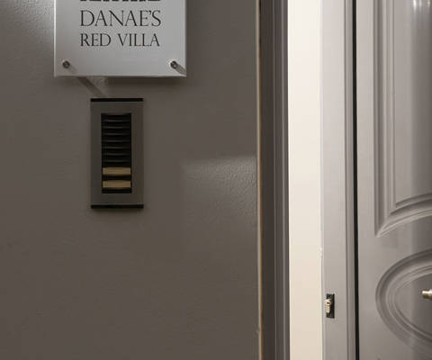 Danae Villas Hersonissos Crete Red Villa entrance