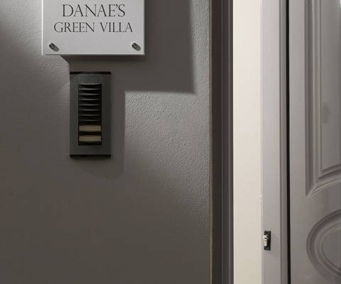 Danae Villas Hersonissos Crete Green Villa entrance